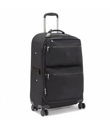 MALA MÉDIA KIPLING CITY SPINNER M BLACK NOIR PRETO
