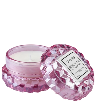 MINI VELA AROMÁTICA MACARON 15H ROSE PETAL ICE CREAM VOLUSPA