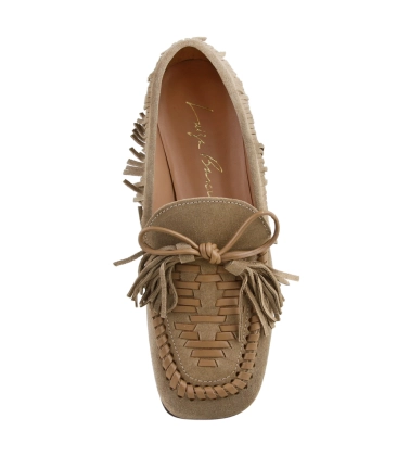 MOCASSIM FRANJAS LUIZA BARCELOS BEGE