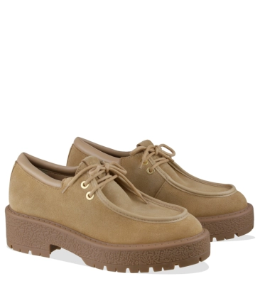 MOCASSIM TRATORADO SALTO BAIXO ANDREA SCHUTZ BEGE