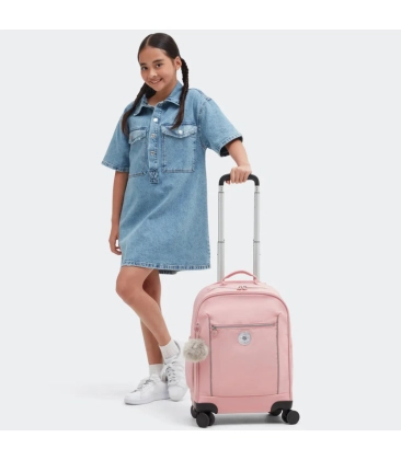 MOCHILA DE RODINHAS KIPLING MESE BRIDAL ROSE ROSA