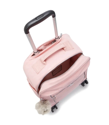 MOCHILA DE RODINHAS KIPLING MESE BRIDAL ROSE ROSA