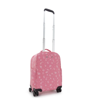 MOCHILA DE RODINHAS KIPLING MESE GLITTER CATS ROSA