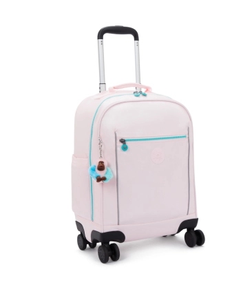 MOCHILA DE RODINHAS KIPLING MESE SEA PINK METALLIC ROSA