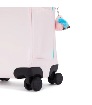 MOCHILA DE RODINHAS KIPLING MESE SEA PINK METALLIC ROSA