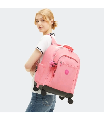 MOCHILA DE RODINHAS KIPLING NEW ZEA CORAL SEA ROSA