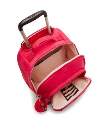 MOCHILA DE RODINHAS KIPLING NEW ZEA TRUE PINK ROSA