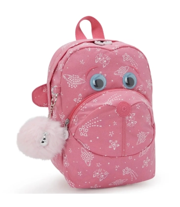 MOCHILA INFANTIL KIPLING FASTER GLITTER CATS ROSA