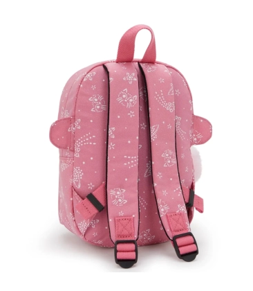 MOCHILA INFANTIL KIPLING FASTER GLITTER CATS ROSA