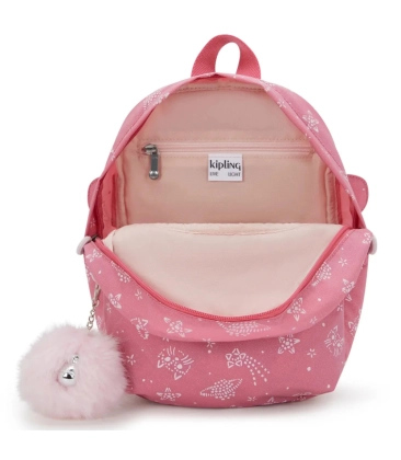 MOCHILA INFANTIL KIPLING FASTER GLITTER CATS ROSA