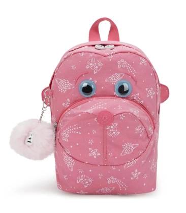 MOCHILA INFANTIL KIPLING FASTER GLITTER CATS ROSA