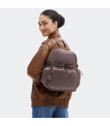 MOCHILA KIPLING AMITA SIMPLY MOCHA MARROM