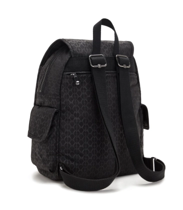 MOCHILA KIPLING CITY PACK S SIGNATURE EMB PRETO