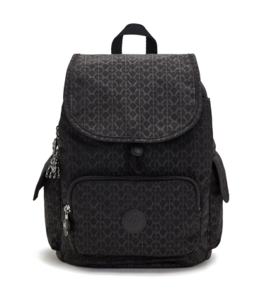 MOCHILA KIPLING CITY PACK S SIGNATURE EMB PRETO