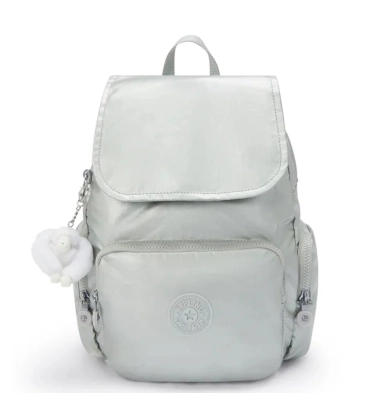MOCHILA KIPLING CITY ZIP S NEW BRIGHT MET PRATA