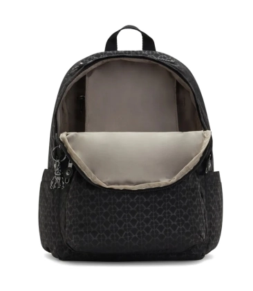 MOCHILA KIPLING DELIA SIGNATURE EMB PRETO