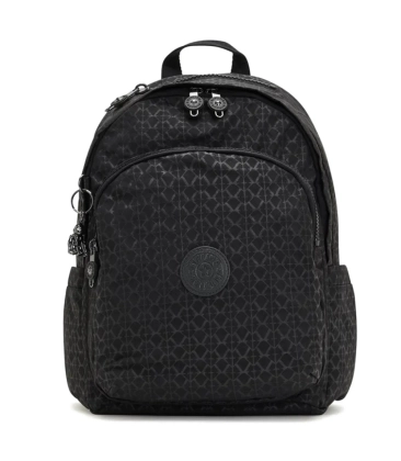 MOCHILA KIPLING DELIA SIGNATURE EMB PRETO