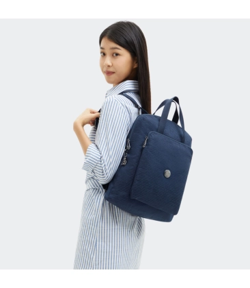 MOCHILA KIPLING KAZUKI NIGHT OCEAN JACQUARD AZUL