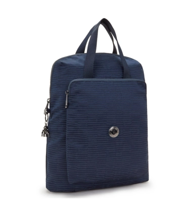 kazuki MOCHILA KIPLING KAZUKI NIGHT OCEAN JACQUARD AZUL | Acquarela Shop