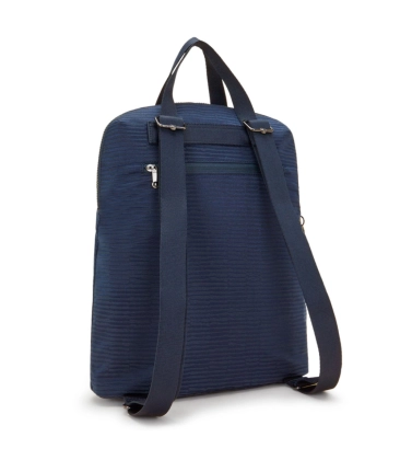 MOCHILA KIPLING KAZUKI NIGHT OCEAN JACQUARD AZUL