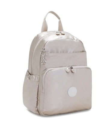 MOCHILA KIPLING MAISIE METALLIC GLOW PRATA