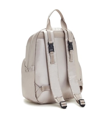 MOCHILA KIPLING MAISIE METALLIC GLOW PRATA