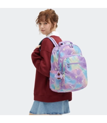 MOCHILA KIPLING SEOUL COSMO GRADIENTE ROXO