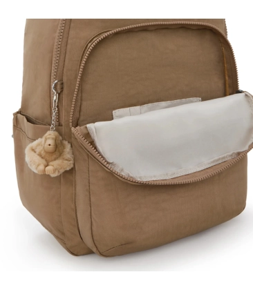 MOCHILA KIPLING SEOUL EARLY TAN MARROM