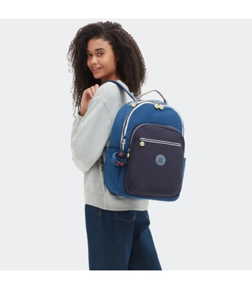 MOCHILA KIPLING SEOUL FANTASY BLUE BL AZUL