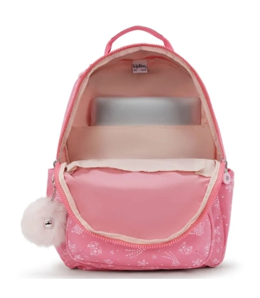 MOCHILA KIPLING SEOUL GLITTER CATS ROSA