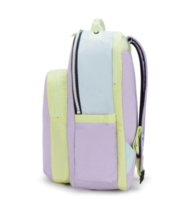 MOCHILA KIPLING SEOUL LAP LAVENDAR BLOCK ROXO