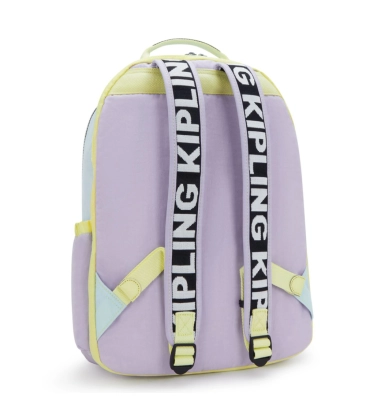 MOCHILA KIPLING SEOUL LAP LAVENDAR BLOCK ROXO