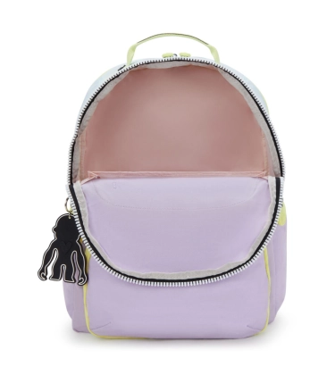 MOCHILA KIPLING SEOUL LAP LAVENDAR BLOCK ROXO