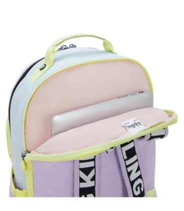 MOCHILA KIPLING SEOUL LAP LAVENDAR BLOCK ROXO