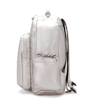 MOCHILA KIPLING SEOUL METALLIC GLOW PRATA