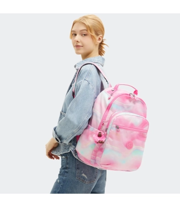 MOCHILA KIPLING SEOUL ROSE GLOW ROSA