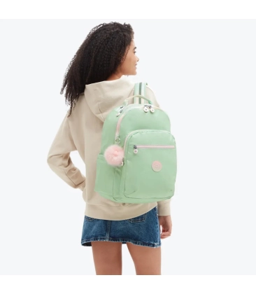 MOCHILA KIPLING SEOUL SOFT GREEN MET VERDE