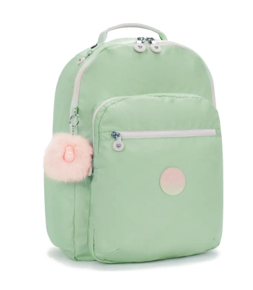 MOCHILA KIPLING SEOUL SOFT GREEN MET VERDE