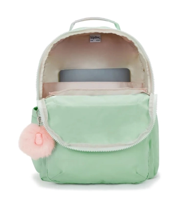 MOCHILA KIPLING SEOUL SOFT GREEN MET VERDE