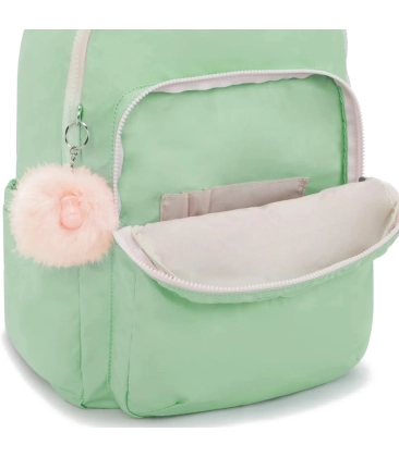 MOCHILA KIPLING SEOUL SOFT GREEN MET VERDE