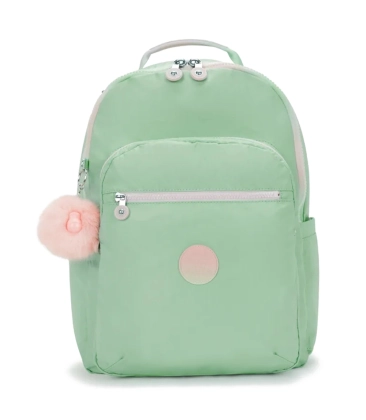 MOCHILA KIPLING SEOUL SOFT GREEN MET VERDE