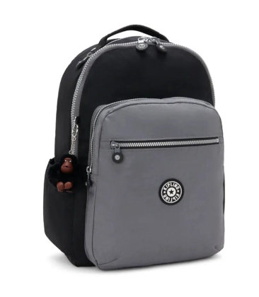 MOCHILA KIPLING SEOUL SPACE BLACK BLOCK PRETO