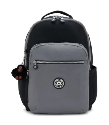 MOCHILA KIPLING SEOUL SPACE BLACK BLOCK PRETO