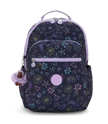 MOCHILA KIPLING SEOUL UNICORN STAR ROXO