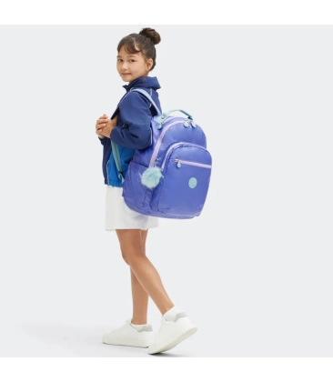 MOCHILA KIPLING SEOUL BRIDAL LAVANDER ROXO COSMIC METALLIC ROXO