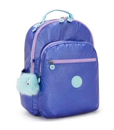 MOCHILA KIPLING SEOUL BRIDAL LAVANDER ROXO COSMIC METALLIC ROXO