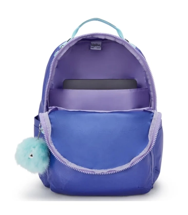 MOCHILA KIPLING SEOUL BRIDAL LAVANDER ROXO COSMIC METALLIC ROXO