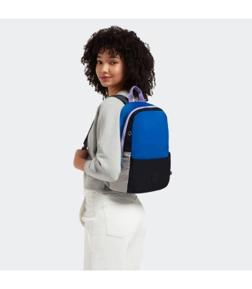 MOCHILA KIPLING SONNIE BLACK OCEAN BLUE MULTICOLOR