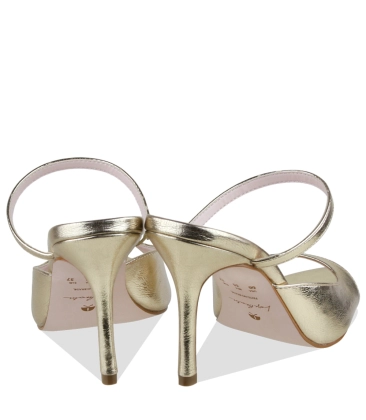 MULE SALTO ALTO ESSENCIAIS LUIZA BARCELOS DOURADO