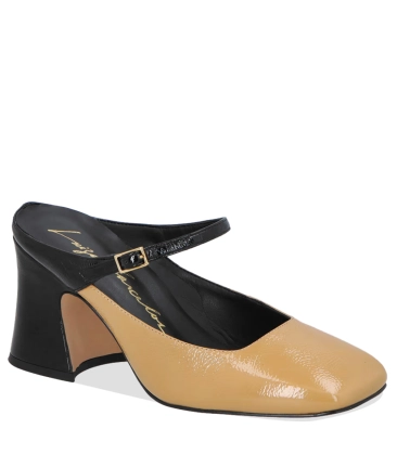 MULE SALTO BLOCO MÉDIO LUIZA BARCELOS BEGE